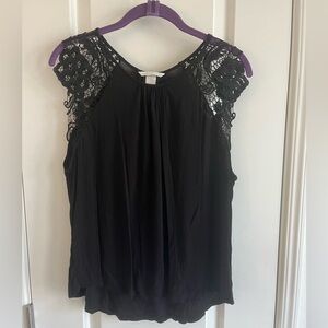 H&M Black Lace Top Large